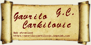 Gavrilo Čarkilović vizit kartica